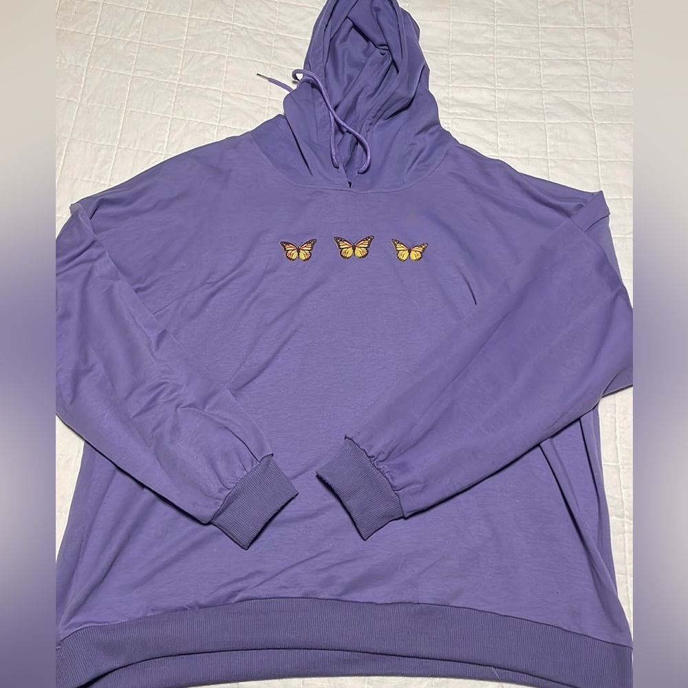 Purple Butterfly Hoodie